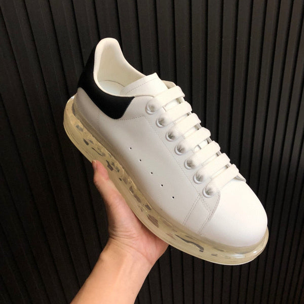 Alexander McQueen Nude Slip-On Sneakers - Angled View