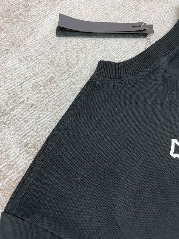 Close-up of Amiri hoodie craftsmanship