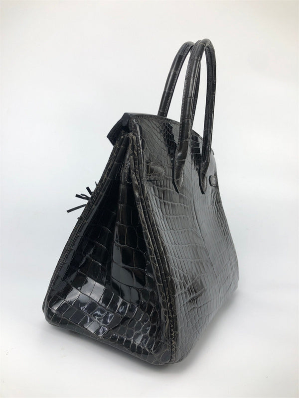 Side view of everyday-ready structured handbag