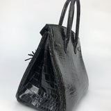 Side view of everyday-ready structured handbag