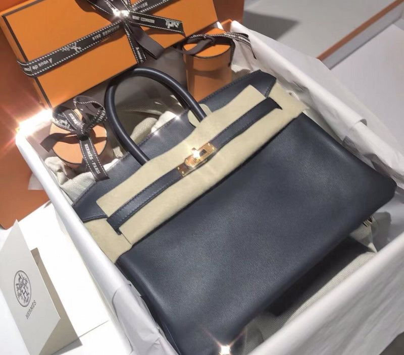 Side view of timeless structured handbag