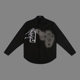 Side profile of Louis Vuitton luxury clothing with monogram-inspired silhouette