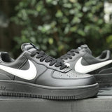 Nike fresh white-and-black luxury sneakers view 4 signature lace-up style