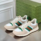 Gucci Designer sneakers in fresh white-and-black streetwear statement look front view