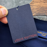Close-up detail shot of Louis Vuitton luxury clothing with streetwear-inspired cut