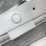 Statement Faux Leather Handbag - Smooth Faux-Leather Exterior | Women's Premium Handbag #638 - texture close-up (image 9) of designer-inspired handbag
