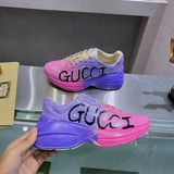 Gucci fresh white-and-black luxury sneakers view 6 signature lace-up style