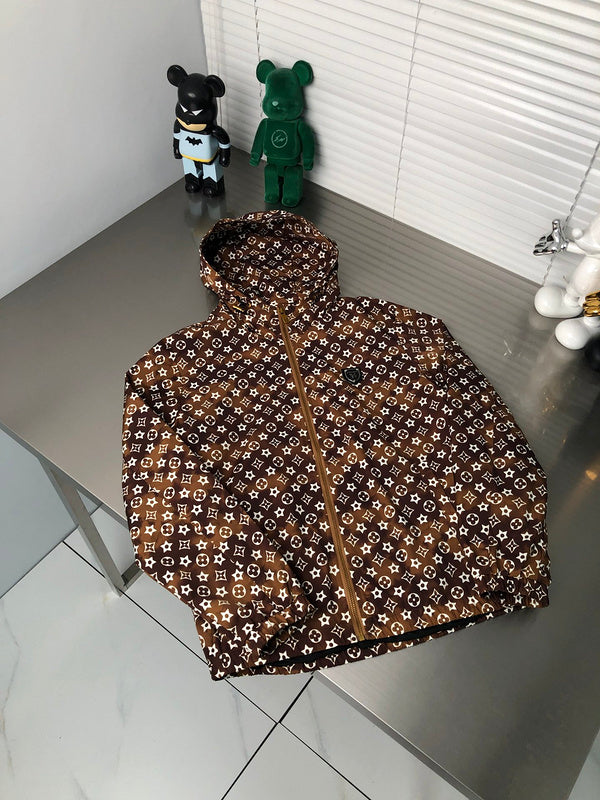Back view of Louis Vuitton luxury clothing with tailored silhouette