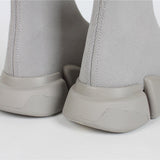 Balenciaga Red Chunky Platform Sneakers - Heel Detail View