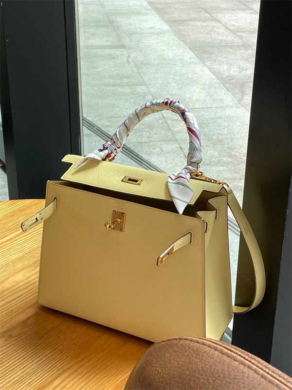 Close-up detail of tailored bag design