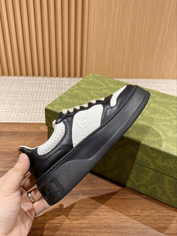 Gucci soft grey luxury sneakers view 6 chunky sole construction