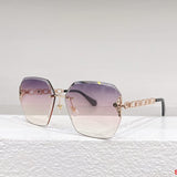 Close-up detail view of Louis Vuitton unisex sunglasses