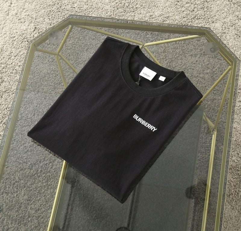 Close-up of Burberry t-shirt craftsmanship