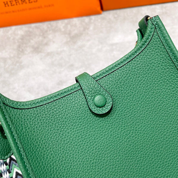 Side view of balanced structured handbag
