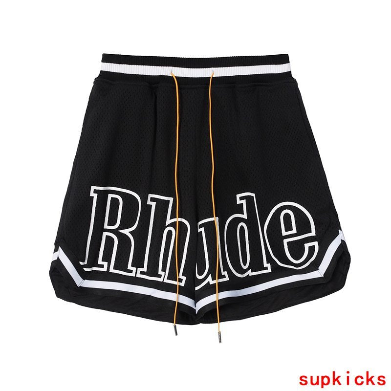 Front view of Rhude luxury clothing with logo-detail design