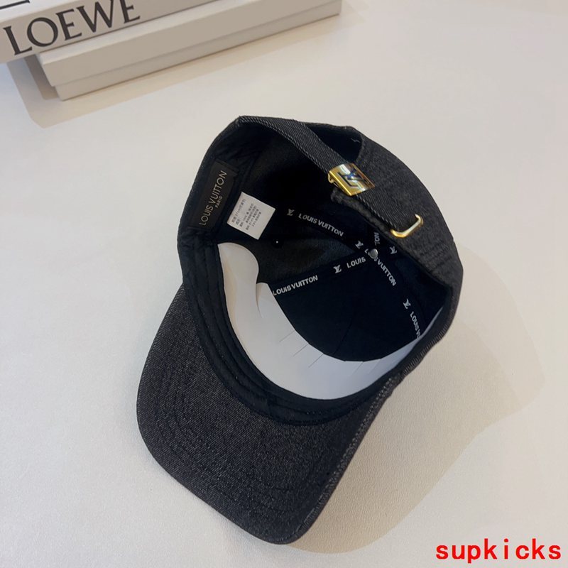 Close-up detail view of Louis Vuitton unisex cap