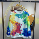 Front view of Louis Vuitton luxury clothing with signature branding