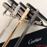 Close-up detail view of Cartier unisex sunglasses
