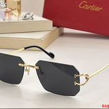 Close-up detail view of Cartier unisex sunglasses