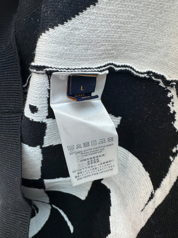 Close-up detail shot of Louis Vuitton luxury clothing with everyday silhouette