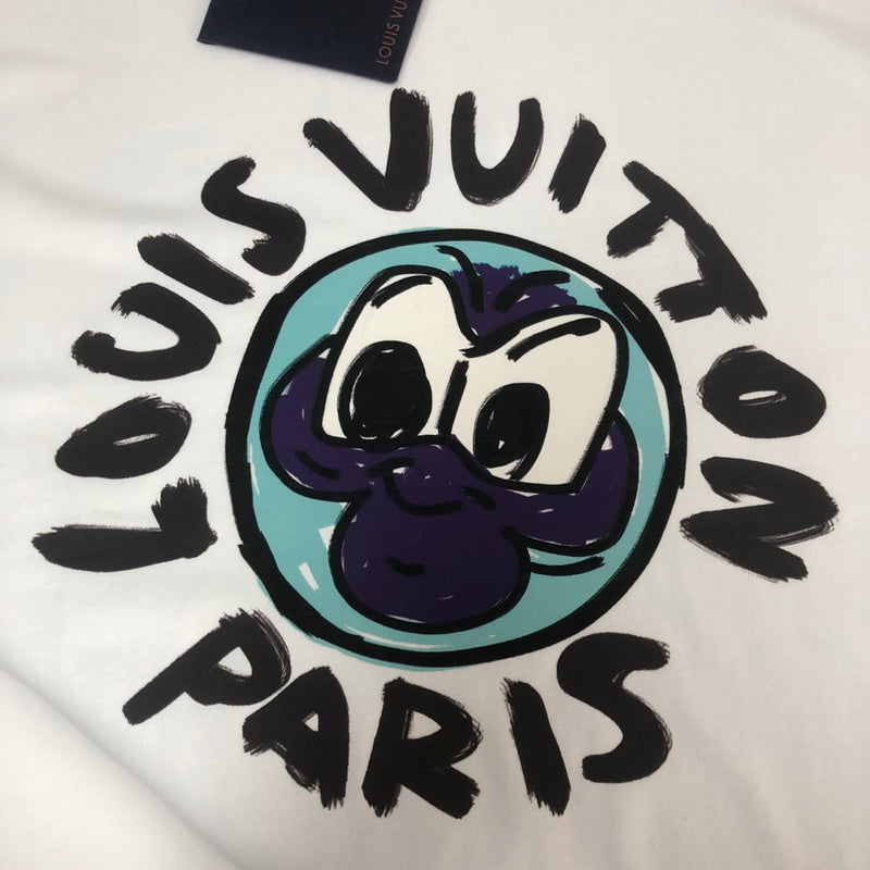 Flat lay presentation of Louis Vuitton cotton t-shirt with label-forward styling