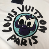 Flat lay presentation of Louis Vuitton cotton t-shirt with label-forward styling