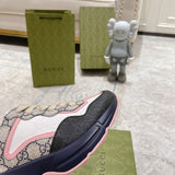 Gucci two-tone luxury sneakers view 4 sleek tonal finish