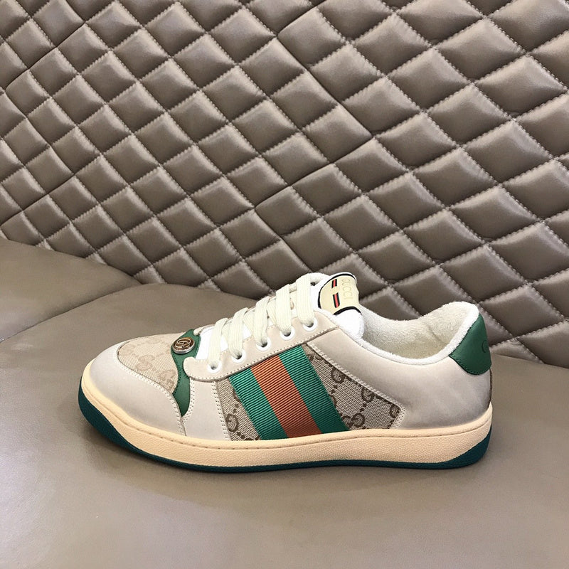 Gucci soft grey luxury sneakers view 6 premium leather build