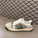 Gucci soft grey luxury sneakers view 6 premium leather build