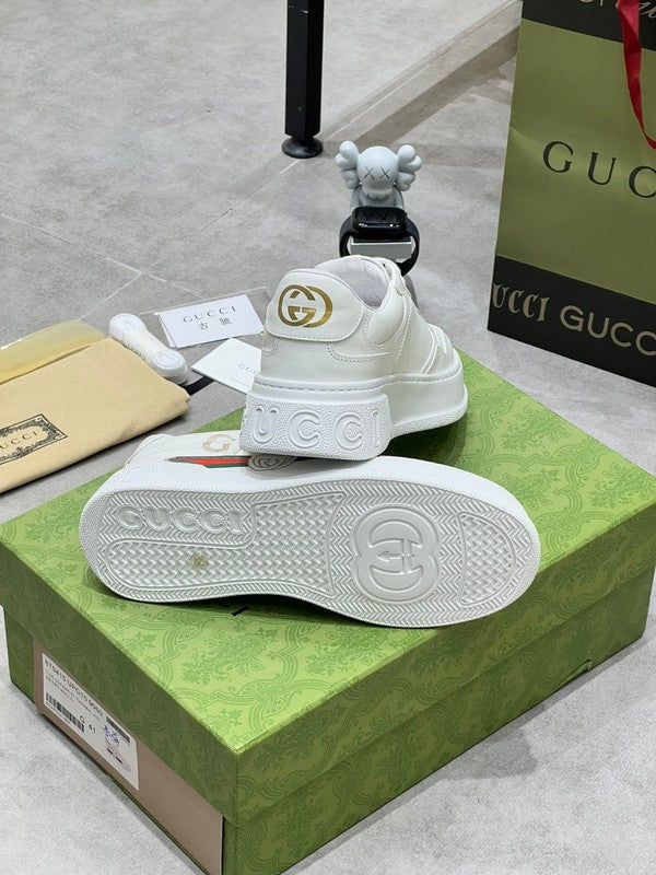 Gucci tonal black luxury sneakers view 4 padded collar comfort