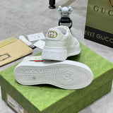 Gucci tonal black luxury sneakers view 4 padded collar comfort