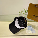 Angled view of Burberry unisex cap