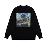 Side profile of Louis Vuitton luxury clothing with runway-inspired design