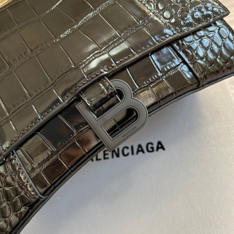 Polished Faux Leather Handbag - Statement Silhouette | Women's Premium Handbag #296 - interior view (image 6) of designer-inspired handbag