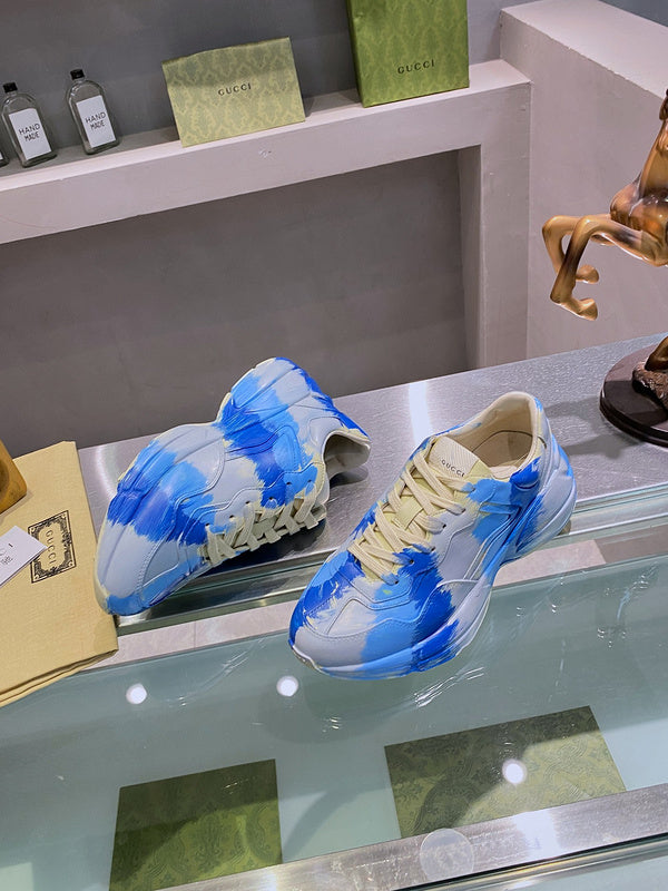 Gucci sneakers detailed view showing premium designer craftsmanship