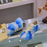 Gucci sneakers detailed view showing premium designer craftsmanship