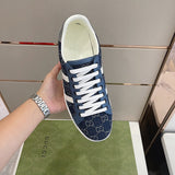 Gucci clean off-white luxury sneakers view 7 bold athletic profile
