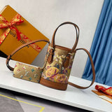 Side profile of premium signature women's handbag – women's everyday handbag