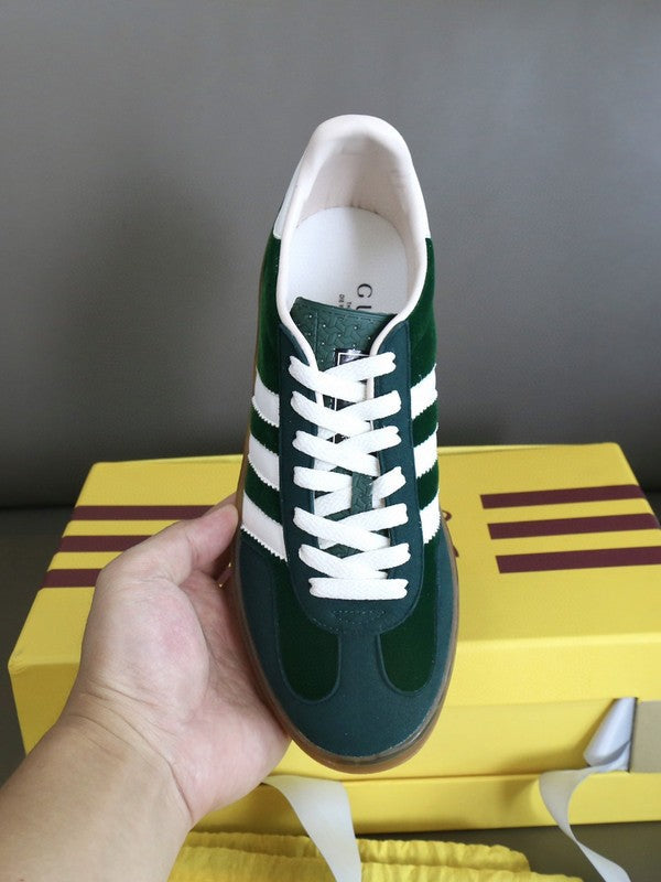 Gucci muted earth tones luxury sneakers view 6 heritage-inspired look