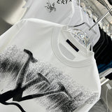 Close-up detail shot of Louis Vuitton cotton t-shirt with relaxed-fit cut