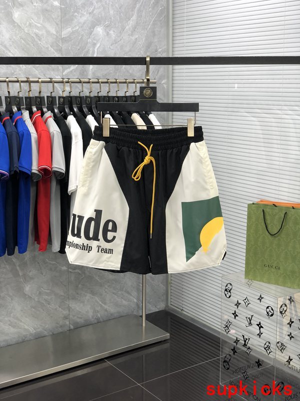 Back view of Rhude luxury clothing with streetwear-inspired cut