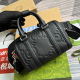 Handle and strap detail of polished structured women's handbag – women's statement bag