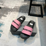 Balenciaga White Ankle Strap Sandals - Close-Up Texture View