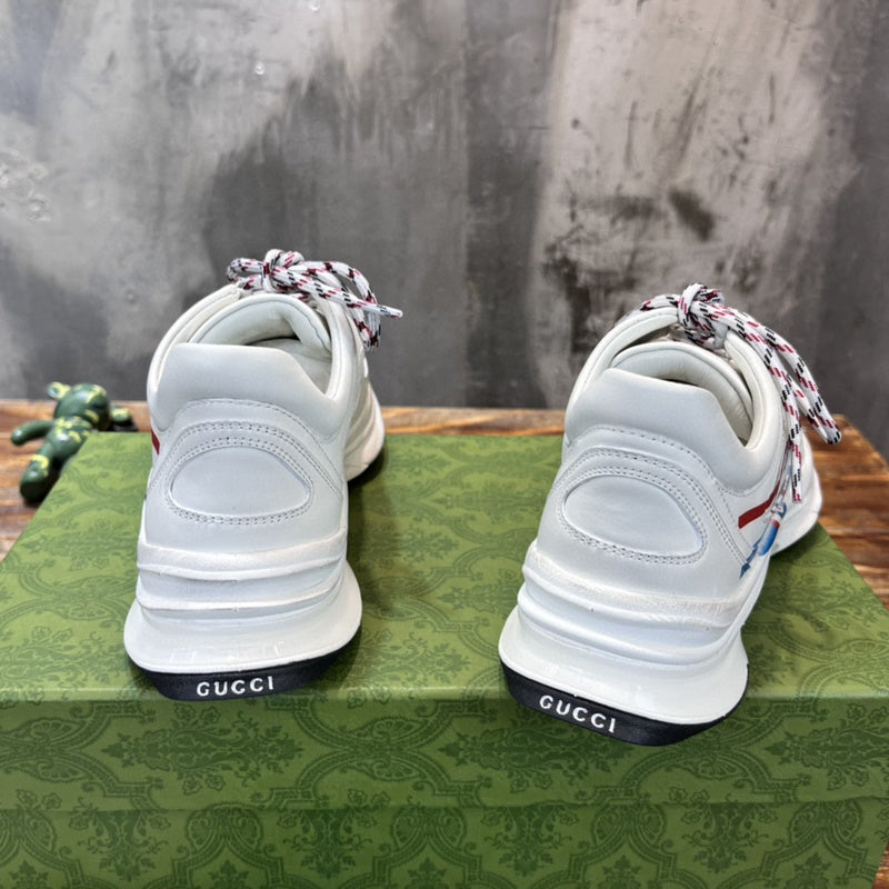 Gucci sneakers detailed view showing premium designer craftsmanship