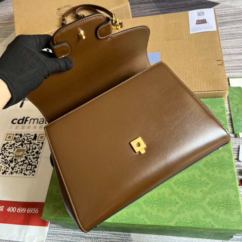 Close-up detail of understated bag design