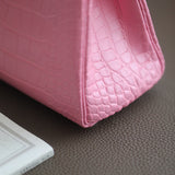 Close-up detail of polished bag design