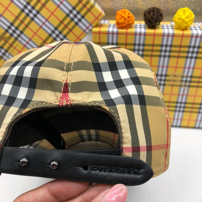 Side view of Burberry unisex cap