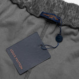 Close-up detail shot of Louis Vuitton cotton t-shirt with label-forward styling
