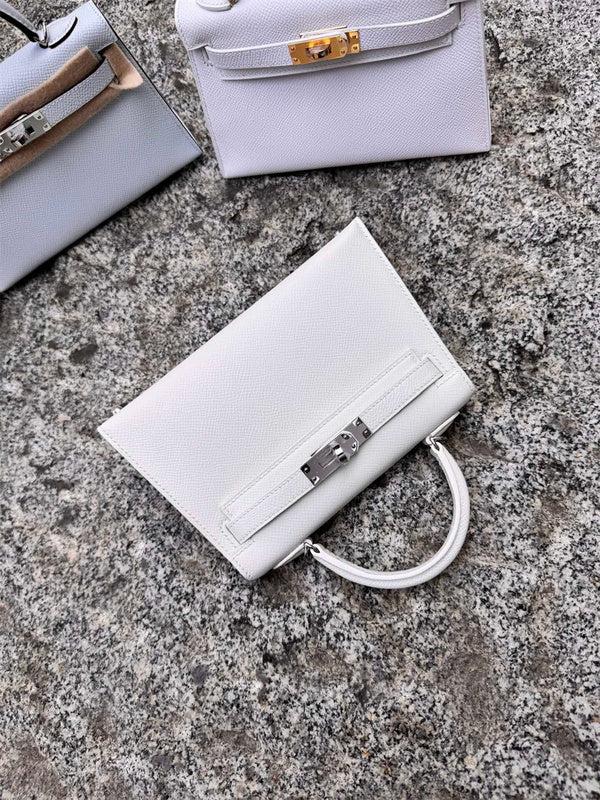Sophisticated bag shown from front angle