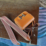 Side view of modernist structured handbag